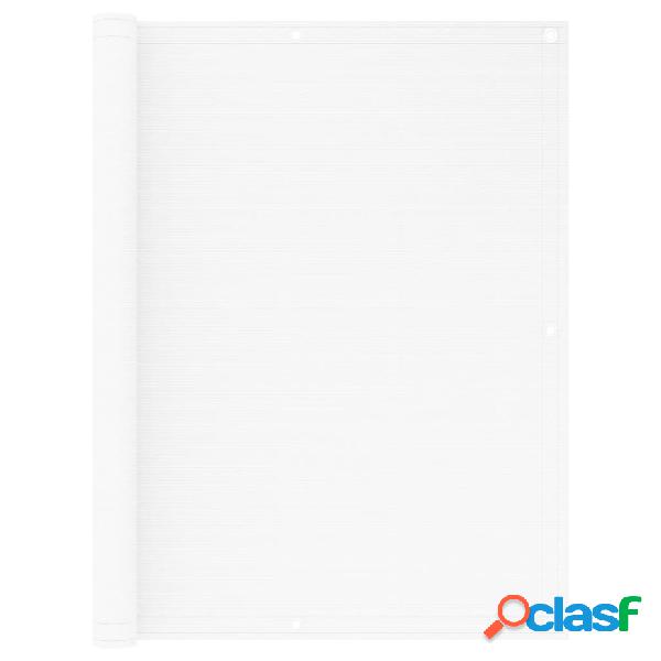 vidaXL Paravento da Balcone Bianco 120x400 cm in HDPE