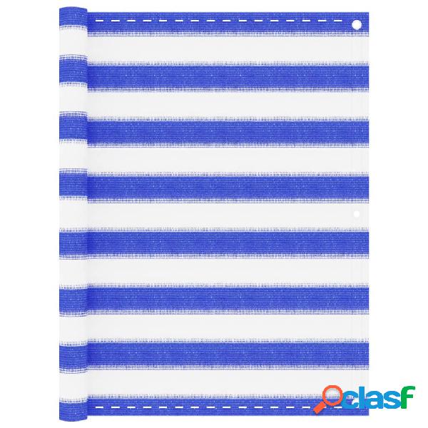 vidaXL Paravento da Balcone Blu e Bianco 90x300 cm in HDPE