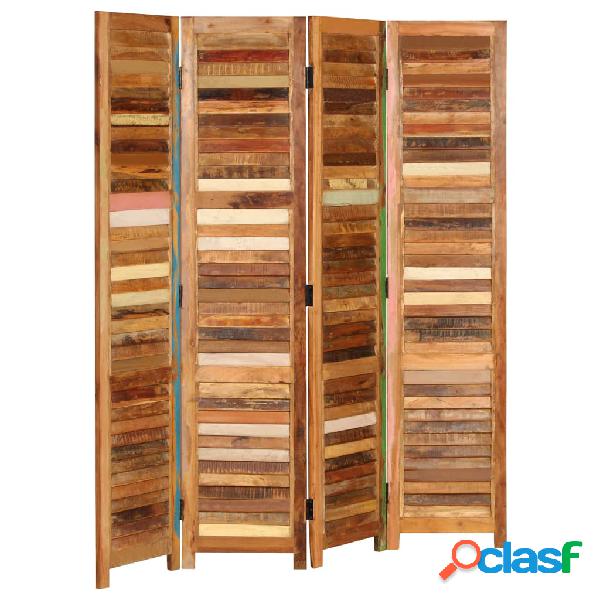 vidaXL Paravento in Legno Massello di Recupero 170 cm