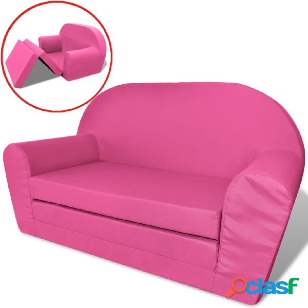 vidaXL Poltrona Letto per Bambini Rosa