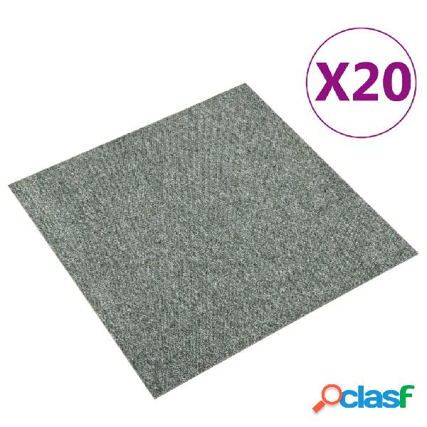 vidaXL Quadrotte di Moquette 20 pz 5 m² 50x50 cm Verdi