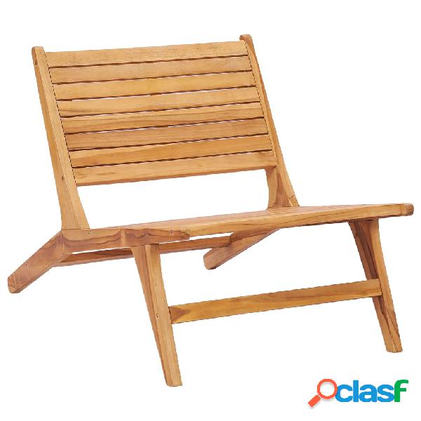 vidaXL Sedia da Giardino in Legno Massello di Teak