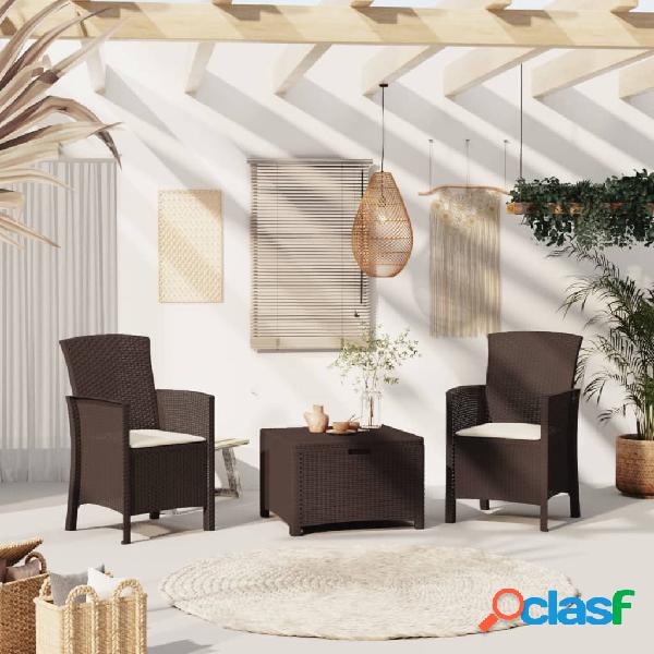 vidaXL Sedie da Giardino con Cuscini 2 pz in Rattan PP