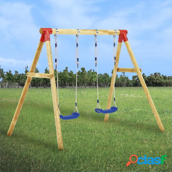 vidaXL Set Altalena da Giardino 230x130x166 cm in Legno di