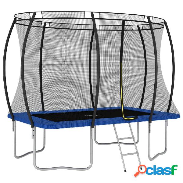 vidaXL Set Trampolino Rettangolare 274x183x76 cm 150 kg