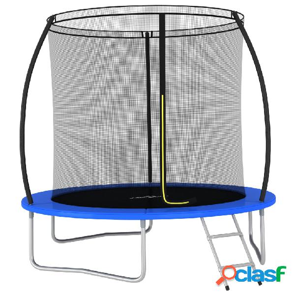 vidaXL Set Trampolino Rotondo 244x55 cm 100 kg