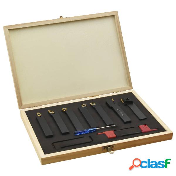 vidaXL Set di Utensili Indicizzabili per Tornitura 12 pz