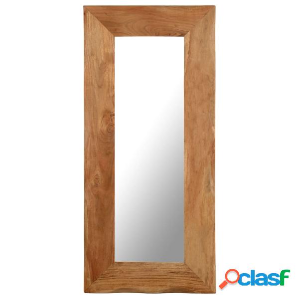 vidaXL Specchio Cosmetico in Legno Massello di Acacia 50x110