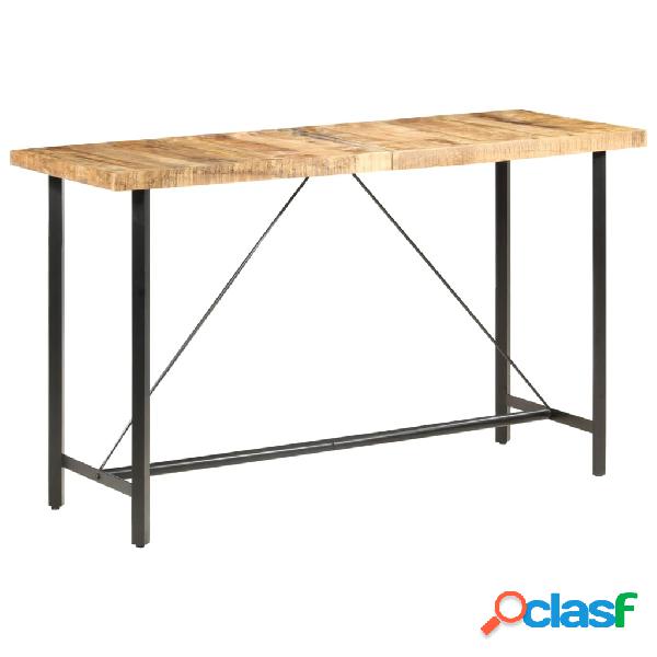 vidaXL Tavolo da Bar 180x70x107 cm in Legno Ruvido di Mango