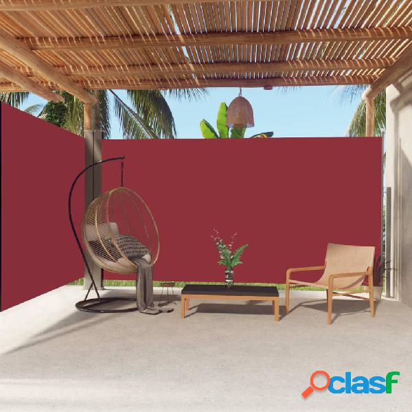 vidaXL Tenda da Sole Laterale Retrattile Rossa 200x600 cm