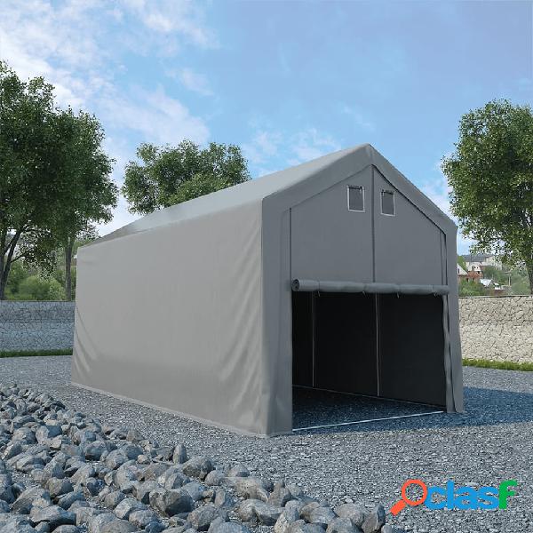 vidaXL Tessuto di Rivestimento per Tenda in PVC 3x6 m Grigio