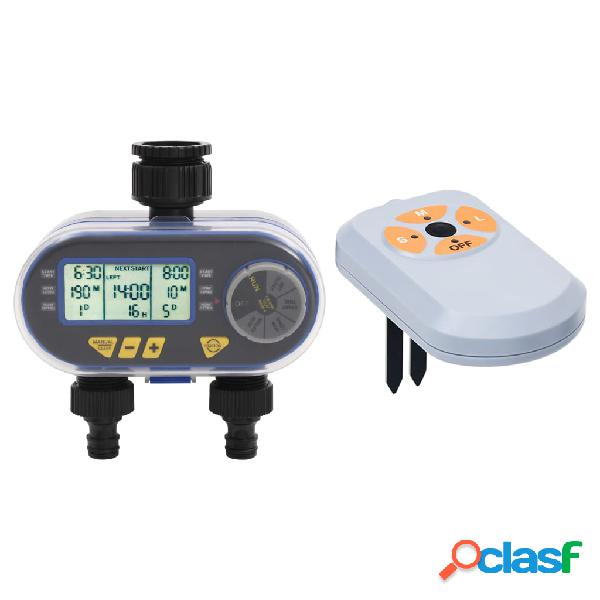 vidaXL Timer Digitale Irrigazione a Doppia Uscita e Sensore