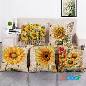 1 pcs Polyester Pillow Cover, Classic Floral FloralPlants