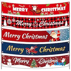 1 pz Natale Albero Renna Babbo Natale Ghirlanda di stendardi