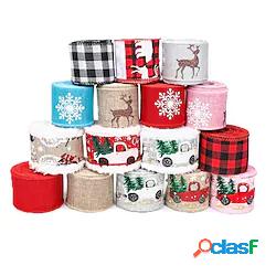 15 colori 4 yard albero di natale renne babbo natale nastro