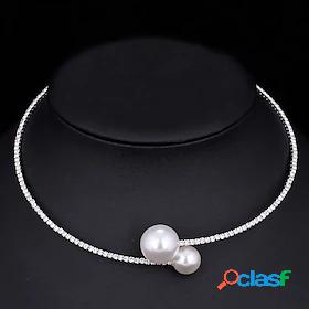 1pc Necklace Womens Wedding Gift Daily Imitation Pearl