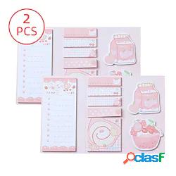 2 pcs Note adesive Blocco note 66 pollice Colorato Carta