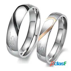 2 pezzi Anelli per coppie Anello a fascia For Per uomo Per