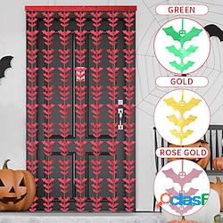 2 pz halloween pipistrello pioggia tenda di seta appese