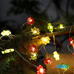 2/3/4 m di foglie dacero con filo di rame per luci di fata
