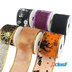 24 colori 6 yard halloween zucca pipistrello fantasma nastro