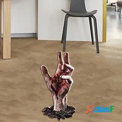 3d muro rotto fantasma mano halloween adesivi per pavimenti