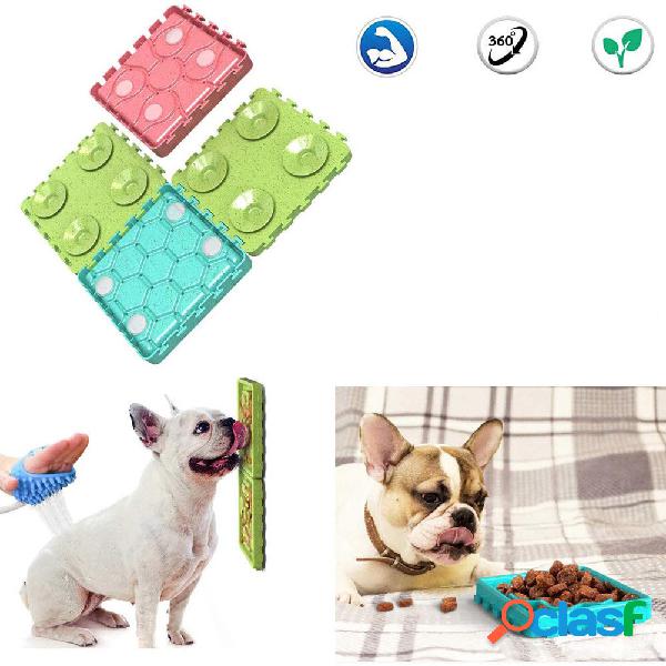 4PCS Pet Ciotole Combinazione Cane Leccare Vassoio Cane