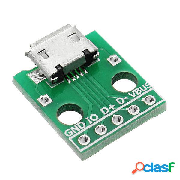 5 Pezzi Micro USB a Dip Presa Femminile Tipo B Microfono 5P