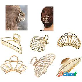 6pcs Women's Girls' Hair Clip Hair Claws For Classic Flower