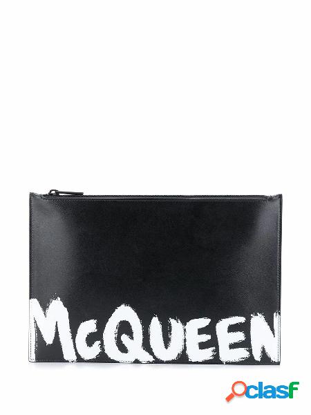 ALEXANDER MCQUEEN POCHETTE UOMO 5604721NT5B1070 PELLE NERO