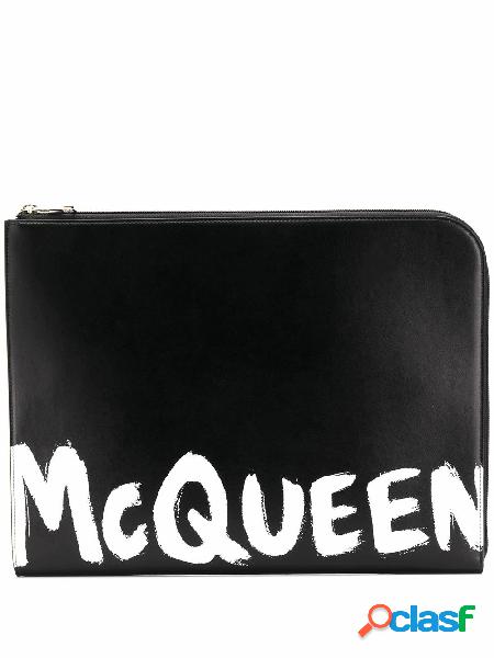 ALEXANDER MCQUEEN POCHETTE UOMO 6094811NT0B1070 PELLE NERO