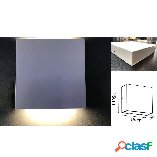 APPLIQUE LED QUADRATA 12W SLIM BIEMISSIONE LUMINOSA LUCE