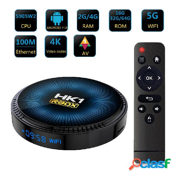 Android 11 TV Scatola HK1 RBOX W2 Amlogic S905W2 Smart TV