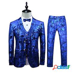 Argento Oro Blu Reale Uomo Matrimonio Festa / Serata