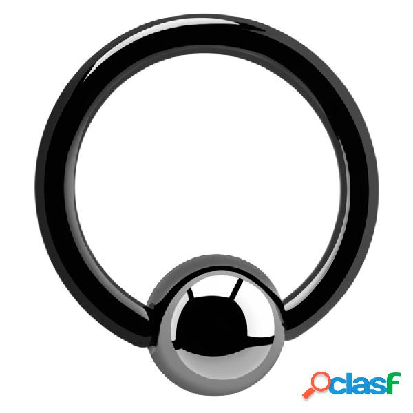 Ball closure ring (titanium, black, shiny finish) con