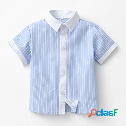 Bambino Da ragazzo Camicia Manica corta Tinta unica Banda