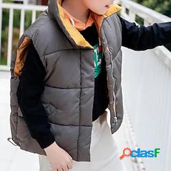 Bambino Unisex Gilet Manica lunga Nero Grigio Rosa Liscio