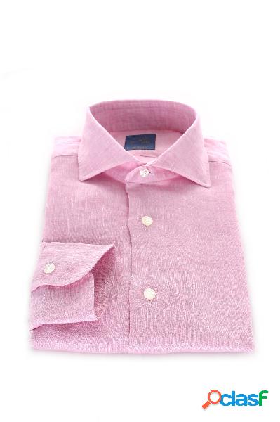 Barba Camicie Casual Uomo Rosa