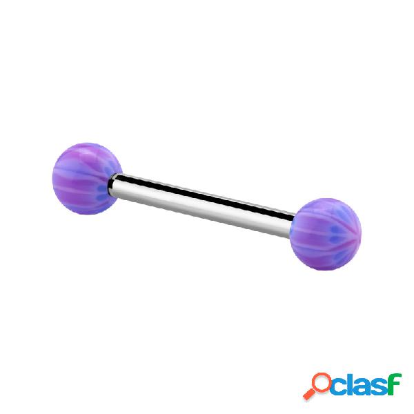 Barbell con palline Acciaio chirurgico 316L/Acrilico Barbell