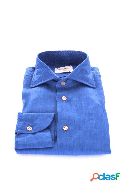 Borriello Camicie Casual Uomo Blu