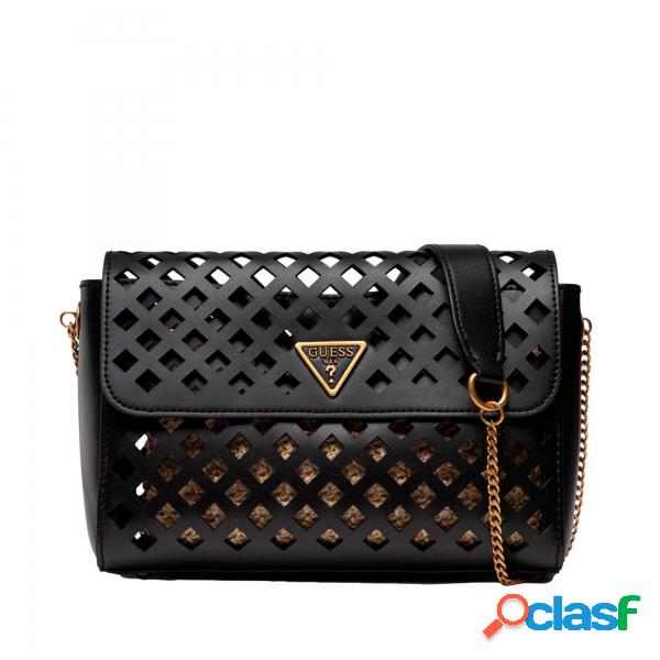 Borsa a tracolla Guess Aqua Flap Black Guess Borse a