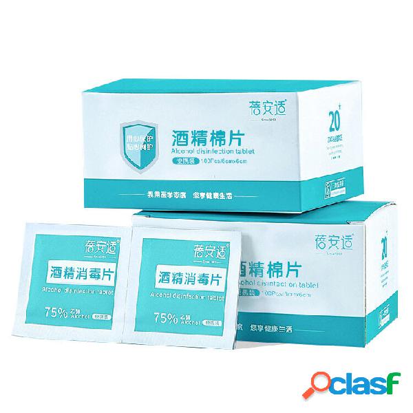 Briars 100 pz 6 * 6 cm 75% di alcol usa e getta disinfezione