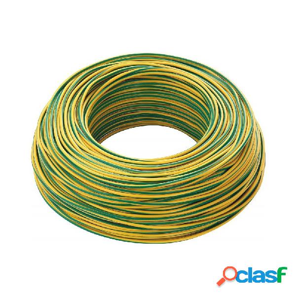 CAVO GIALLO VERDE 100 MT ISOLATO UNIPOLARE 1X1,5 ANTIFIAMMA