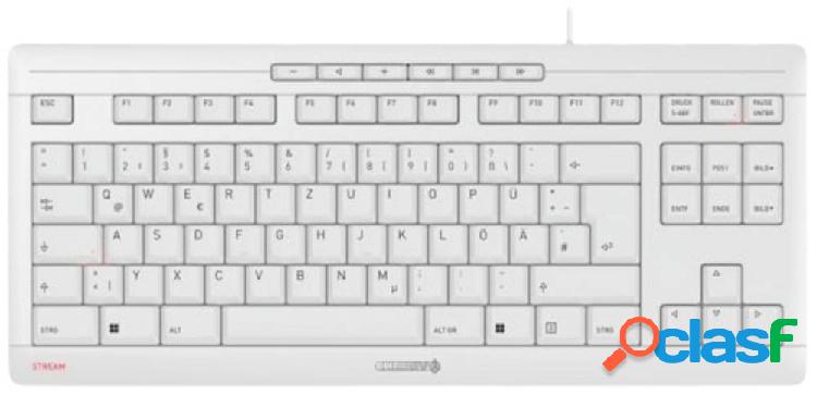 CHERRY JK-8600DE-0 Cablato Tastiera Tedesco, QWERTZ Bianco