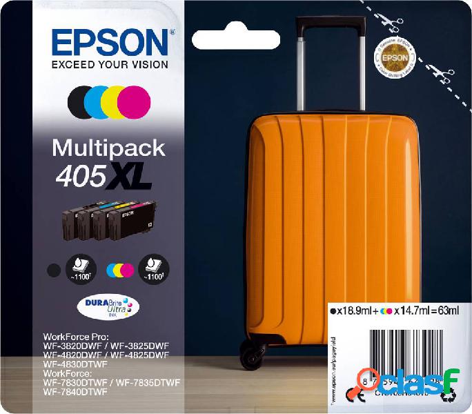 Cartuccia dinchiostro Epson Originale 405XL Conf 4 pz Nero,