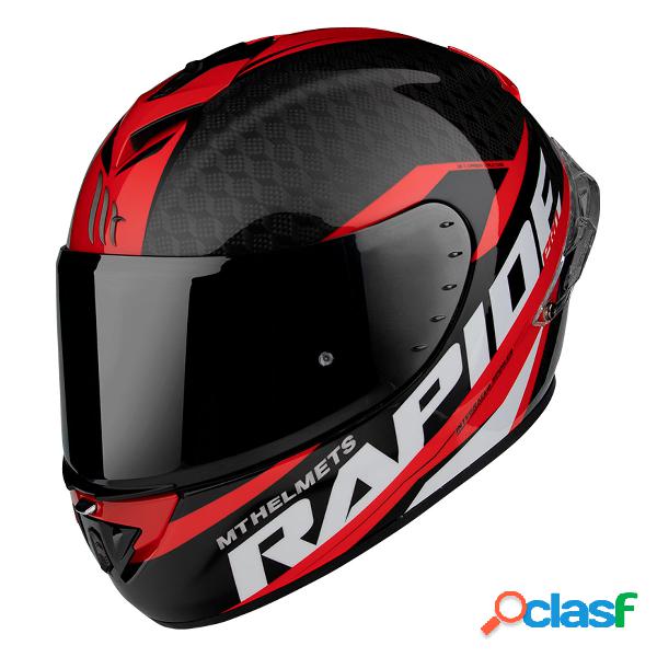Casco integrale mt helmets rapide pro carbon c5 rosso lucido