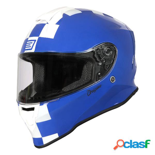 Casco integrale origine dinamo contest blu lucido / bianco