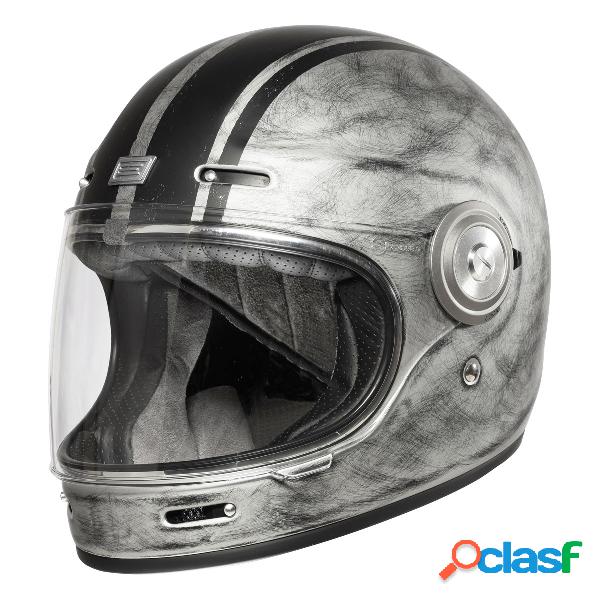 Casco integrale origine vega custom argento opaco