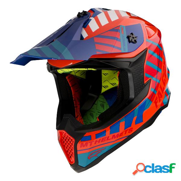 Casco motocross mt helmets falcon energy b14 arancio lucido
