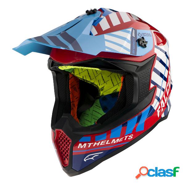 Casco motocross mt helmets falcon energy b5 rosso lucido